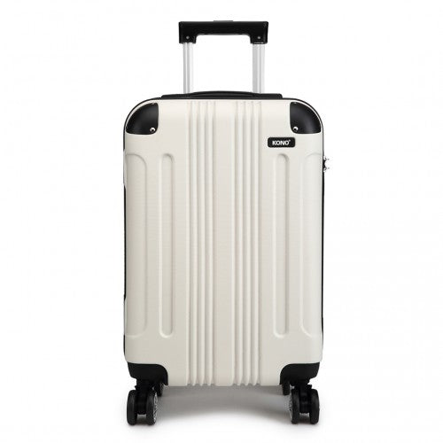 Kono 19 Inch Abs Hard Shell Suitcase Luggage - Beige