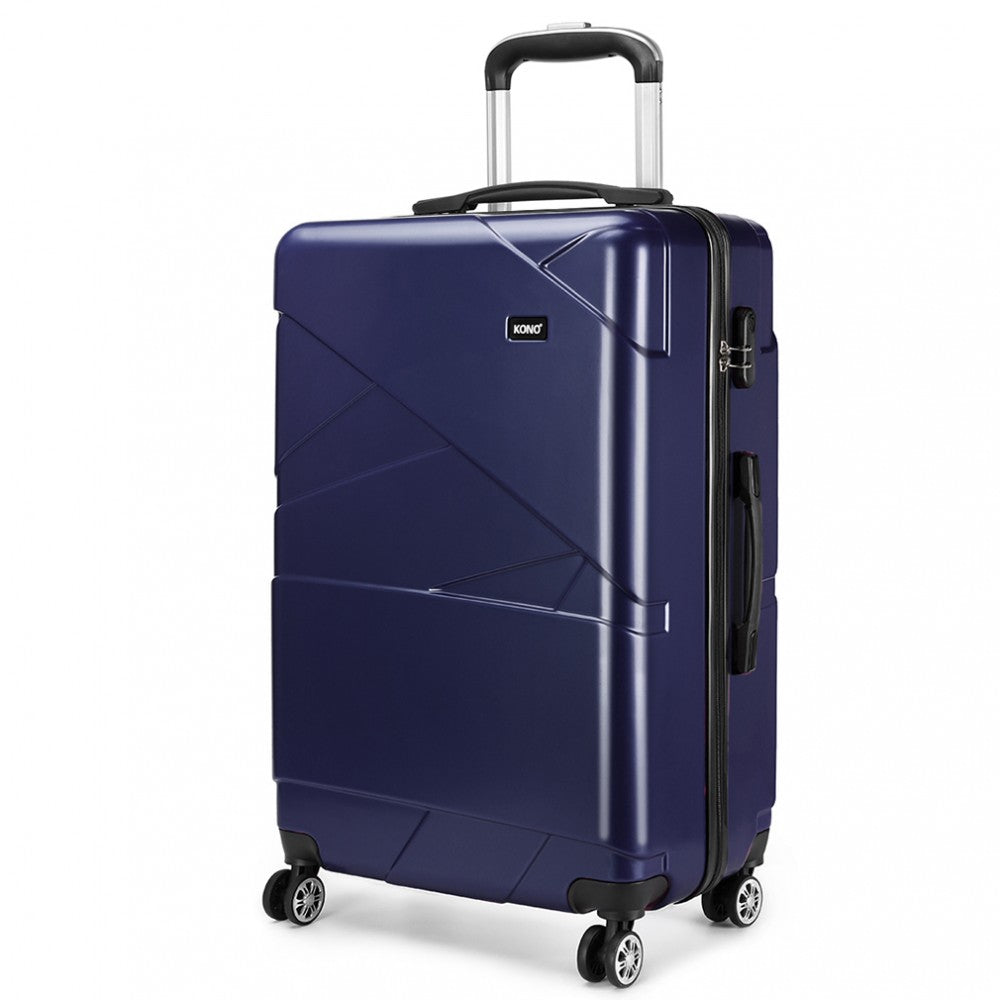 Kono 20 Inch Bandage Effect Hard Shell Suitcase - Navy