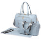 Miss Lulu Leather Look Maternity Changing Shoulder Bag Light Blue