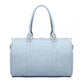 Miss Lulu Leather Look Maternity Changing Shoulder Bag Light Blue