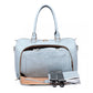 Miss Lulu Leather Look Maternity Changing Shoulder Bag Light Blue