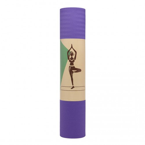 Kono TPE Non-Slip Classic Yoga Mat - Purple