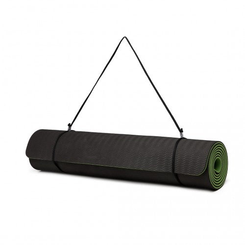 Kono TPE Non-Slip Classic Yoga Mat - Black & Green