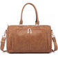 Miss Lulu Leather Look Maternity Changing Shoulder Bag Brown