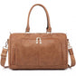 Miss Lulu Leather Look Maternity Changing Shoulder Bag Brown