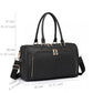 Miss Lulu Leather Look Maternity Changing Shoulder Bag Black