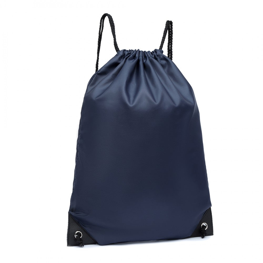 Kono Polyester Drawstring Backpack - Navy