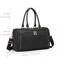 Miss Lulu Leather Look Maternity Changing Shoulder Bag Black
