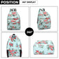 Miss Lulu Large Backpack Flower Polka Dot  - Light Blue
