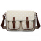 Miss Lulu Oilcloth Satchel Polka Dot - Beige