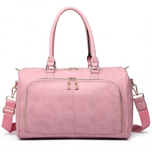 Miss Lulu Leather Look Maternity Changing Shoulder Bag Pink