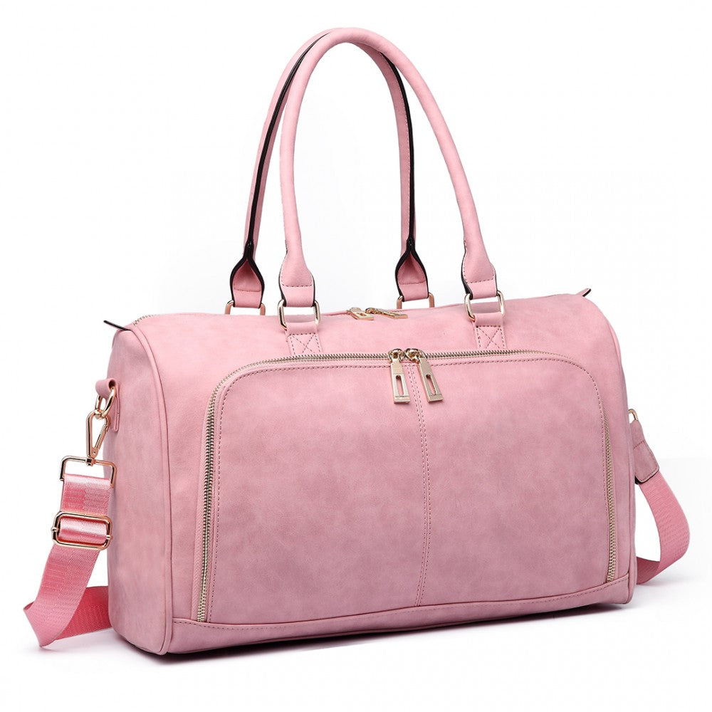 Miss Lulu Leather Look Maternity Changing Shoulder Bag Pink