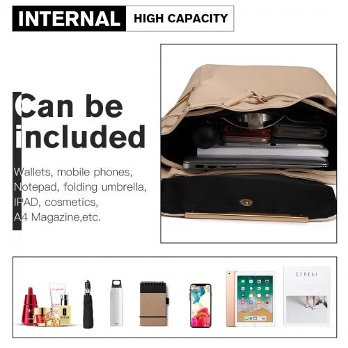 Miss Lulu Faux Leather Stylish Fashion Backpack