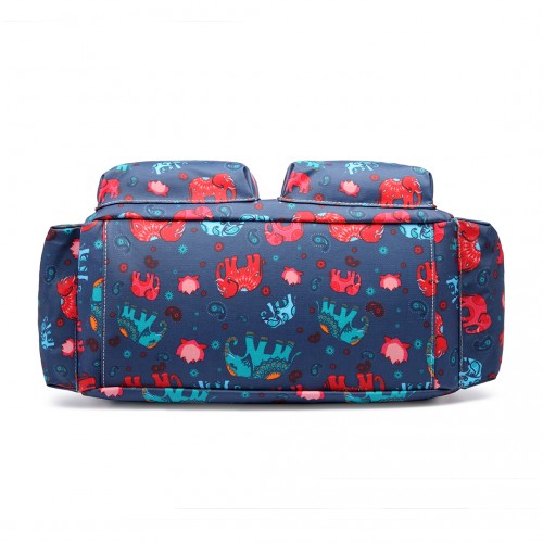 Miss Lulu Maternity Baby Changing Bag Elephant Navy