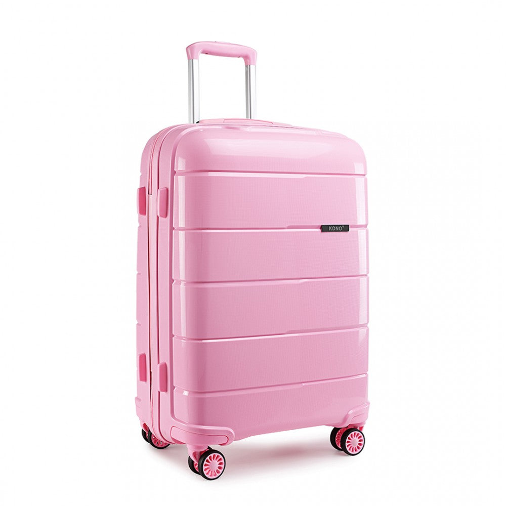 Kono 20./24/28” Hard Shell PP Suitcase Set - Pink