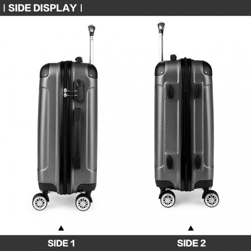 Kono 28 Inch Abs Hard Shell Suitcase Luggage - Grey