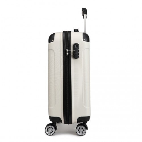 Kono 19 Inch Abs Hard Shell Suitcase Luggage - Beige