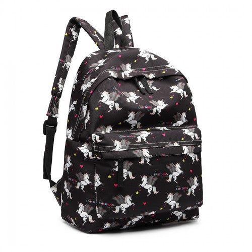 Miss Lulu Large Backpack Unicorn Print