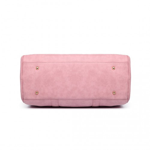 Miss Lulu Leather Look Maternity Changing Shoulder Bag Pink