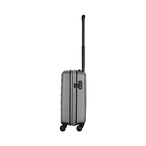 Wenger Motion Carry-On Luggage, Ash Grey - Stylish & Functional, 360° Spinner Wheels