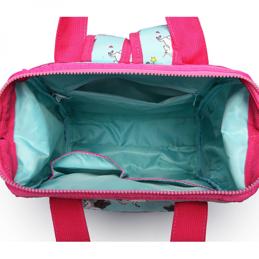 Miss Lulu Child's Unicorn Backpack With Pencil Case - Blue