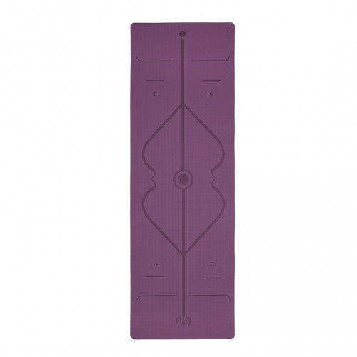 Kono TPE Non-Slip Classic Yoga Mat - Purple & Pink