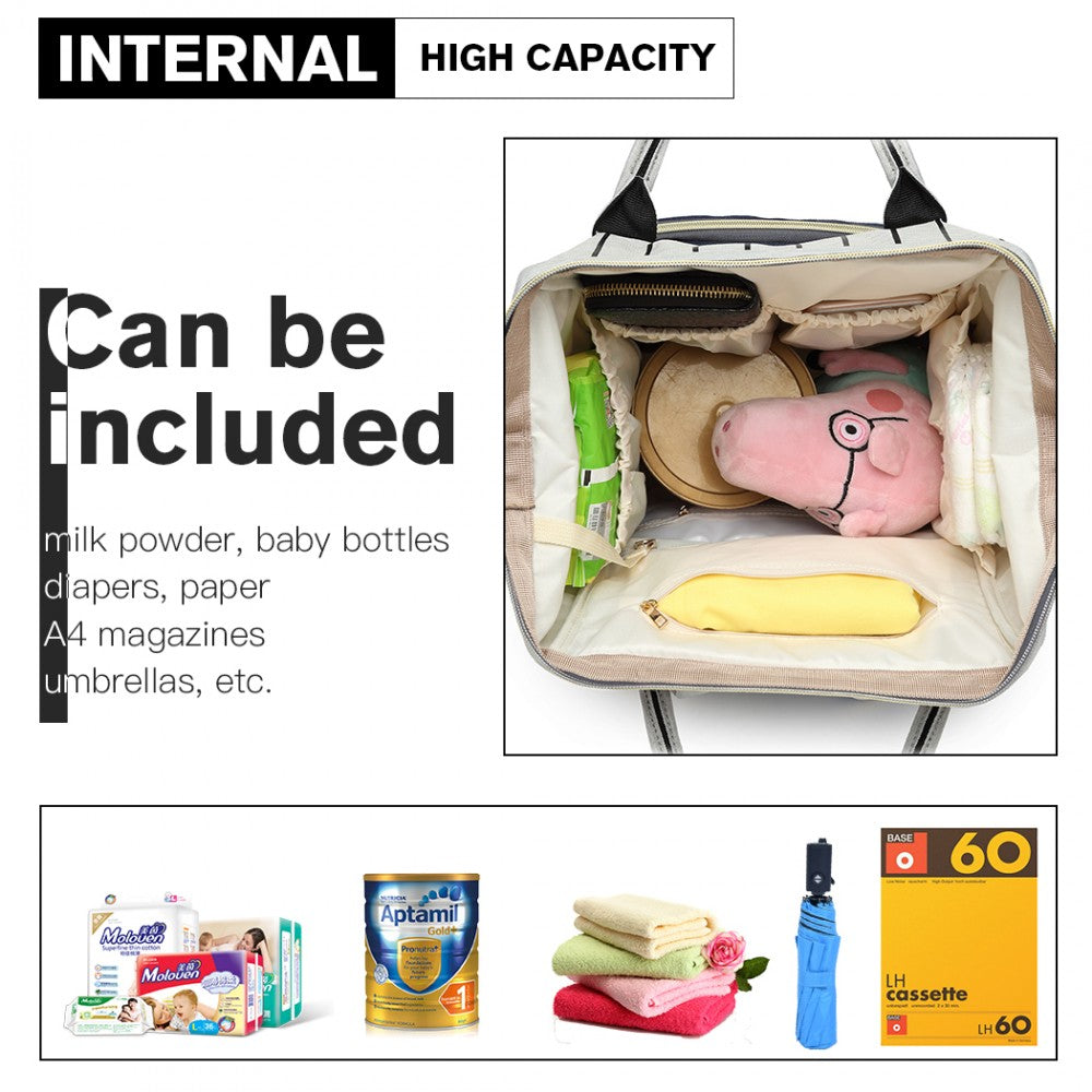 Miss Lulu Multi Function Baby Diaper Changing Backpack - Black