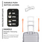 Kono Multi Texture Hard Shell PP Suitcase 3 Pieces Set - Classic Collection - Grey