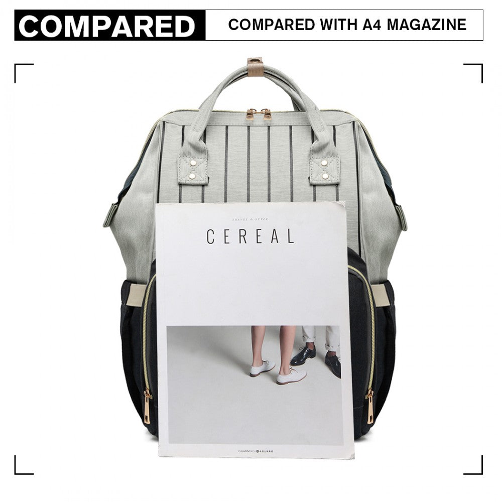 Miss Lulu Multi Function Baby Diaper Changing Backpack - Black