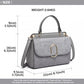 Miss Lulu Stylish Ladies Leather Handbag Shoulder Bag - Grey