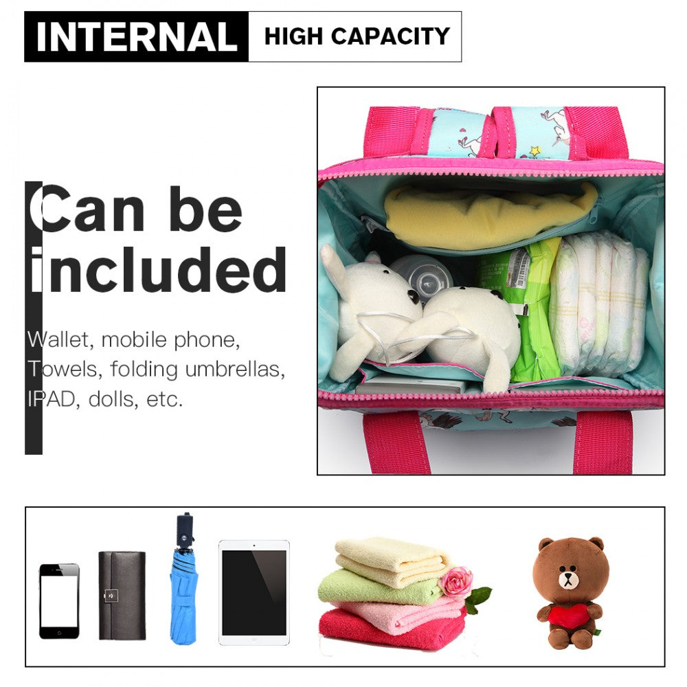 Miss Lulu Child's Unicorn Backpack With Pencil Case - Blue