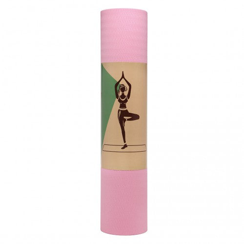Kono TPE Non-Slip Classic Yoga Mat - Pink