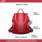 Miss Lulu Two Way Backpack Shoulder Bag With Pom Pom Pendant - Red