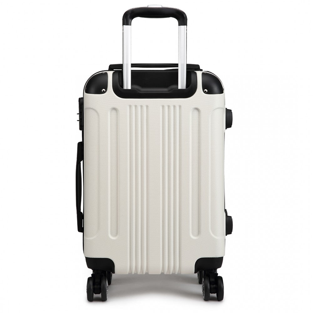 Kono 24 Inch Abs Hard Shell Suitcase Luggage - Beige