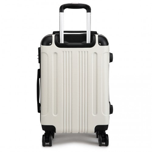 Kono 24 Inch Abs Hard Shell Suitcase Luggage - Beige
