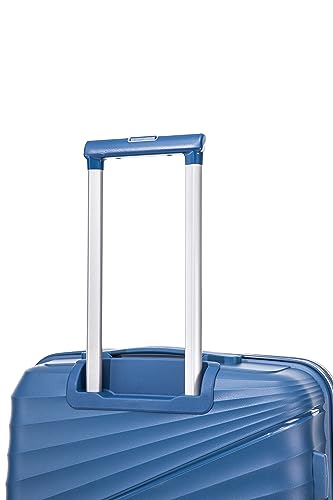 ATX Luggage Medium Suitcase Lightweight Durable Polypropylene Hard Shell Suitcase with 4 Dual Spinner Wheels and Built-in TSA Lock (Morrocan Blue, 24 Inches, 65 Liters)