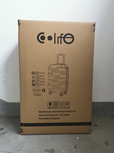 COOLIFE Hard Shell Suitcase with TSA Lock and 4 Spinner Wheels Lightweight 2 Year Warranty Durable (Turquoise Green, S(56cm 38L))