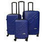 JCB - Lightweight Hard Shell Suitcase Set - Includes 20", 24" & 28" Cases - 360 Degree Spinner Wheels - ABS Polycarbonate Hard Shell - Luggage Bags for Travel - Blue