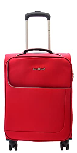 House Of Leather Cabin Size Suitcase Four Wheel Luggage HL22 Red