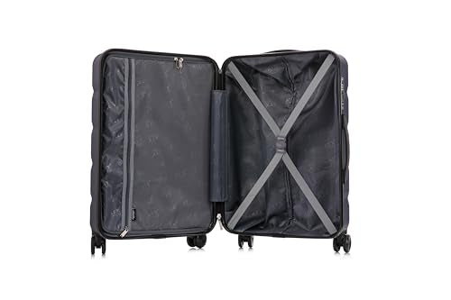 ATX Luggage Medium Suitcase Super Lightweight Durable ABS Hard Shell Suitcase with 4 Dual Spinner Wheels and Built-in TSA Lock (Forest Green, 24Inches, 65Liter)