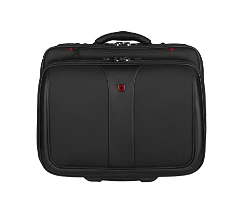 Wenger 600662 PATRIOT 17 Inch 2-Piece Business Wheeled Laptop Briefcase, Padded Laptop Compartment with Matching 15.4 Inch Laptop Case in Black {25 Litre}