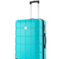 ATX Luggage Medium Suitcase Super Lightweight Durable ABS Hard Shell Suitcase with 4 Dual Spinner Wheels and Built-in TSA Lock (Mint Green, 24 Inches, 65 Liter)