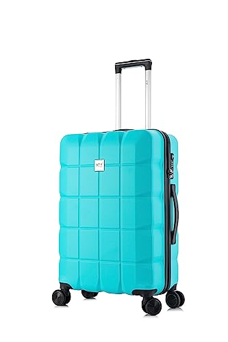 ATX Luggage Medium Suitcase Super Lightweight Durable ABS Hard Shell Suitcase with 4 Dual Spinner Wheels and Built-in TSA Lock (Mint Green, 24 Inches, 65 Liter)