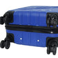 JCB - Lightweight Hard Shell Suitcase Set - Includes 20", 24" & 28" Cases - 360 Degree Spinner Wheels - ABS Polycarbonate Hard Shell - Luggage Bags for Travel - Blue