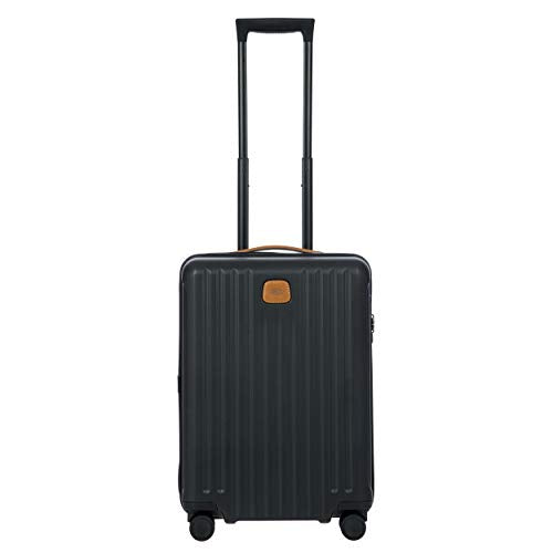 Bric's Hard Suitcase Capri Collection, Hand Luggage Suitcase with 4 Wheels, Light and Resistant, USB Connection, Integrated TSA Lock, Dimensions 38x55x23, Black