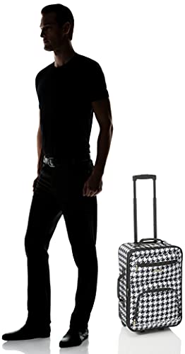 Rockland Fashion Softside Upright Luggage Set, Black and White, 2-Piece Set (14/19)
