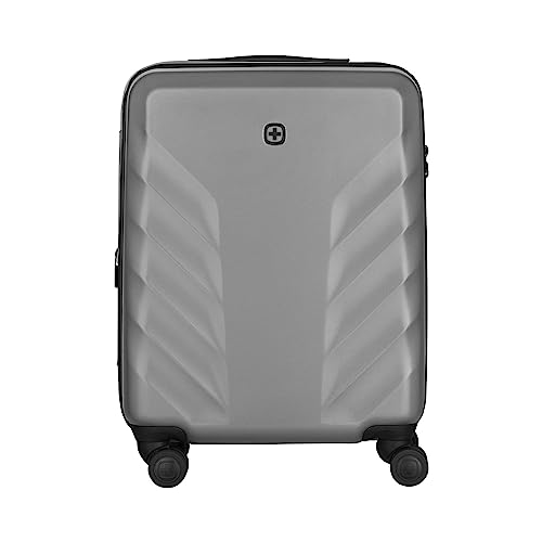 Wenger Motion Carry-On Luggage, Ash Grey - Stylish & Functional, 360° Spinner Wheels