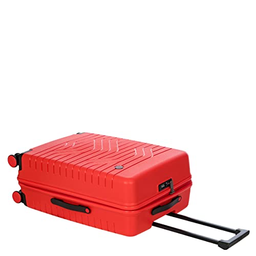 Bric's Hard-Shell Expandable Suitcase Ulisse B|Y Collection, Suitcase with 4 Wheels, Resistant and Ultralight, USB Port, Integrated TSA Lock, Dimensions 49x71x28/32, Red
