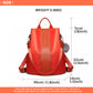 Miss Lulu Two Way Backpack Shoulder Bag With Pom Pom Pendant - Orange