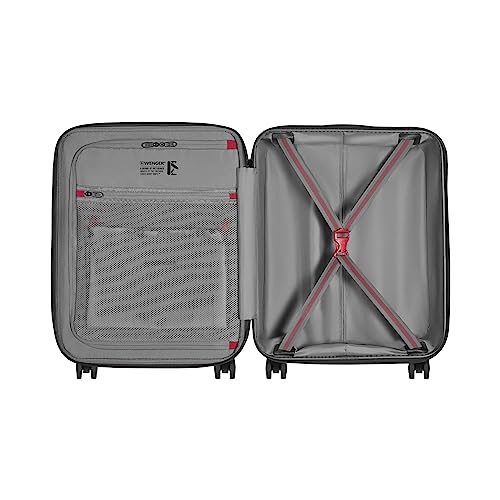 Wenger Motion Carry-On Luggage, Ash Grey - Stylish & Functional, 360° Spinner Wheels
